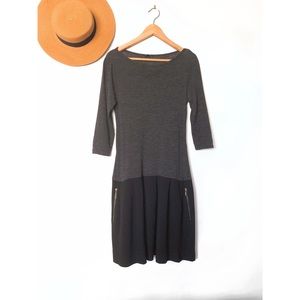 Theory Pleated Drop Waist Dress